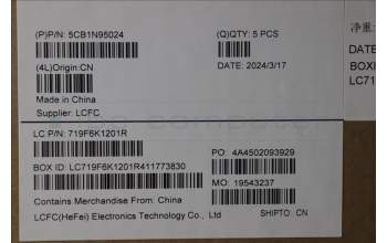 Lenovo 5CB1N95024 C-Cover with keyboard, Switzerland, Arctic Grey, UK