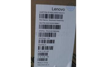 Lenovo 5CB1N95086 C-Cover with keyboard, Slovenian, Luna Grey, Fingerprint, UK