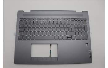 Lenovo 5CB1N95090 C-Cover with keyboard, Bulgarian, Luna Grey, Fingerprint, UK