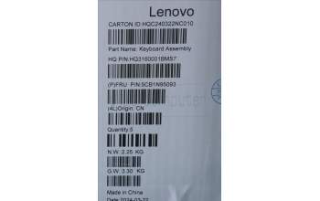 Lenovo 5CB1N95093 Tastatur inkl. Topcase ASM ENG H 83DS FP CB