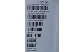Lenovo 5CB1N95112 Tastatur inkl. Topcase ASM HBW H 83DS FP CB