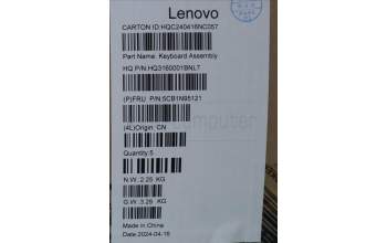 Lenovo 5CB1N95121 C-Cover with keyboard, Bulgarian, Cosmic Blue, Fingerprint, UK