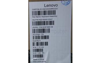 Lenovo 5CB1N95136 C-Cover with keyboard, Hebrew, Storm Grey, Fingerprint, US