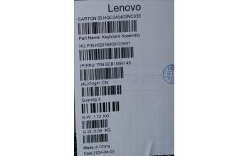 Lenovo 5CB1N95149 Tastatur inkl. TopcaseASM UK H83DL FP SG