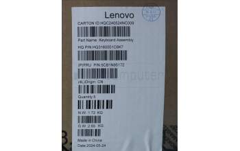 Lenovo 5CB1N95172 C-Cover with keyboard, Portuguese, Storm Grey, Non-FingerPrint, UK