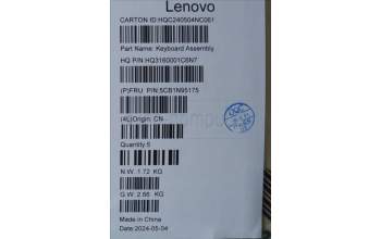 Lenovo 5CB1N95175 C-Cover with keyboard,Spanish,Storm Grey,Non_FingerPrint