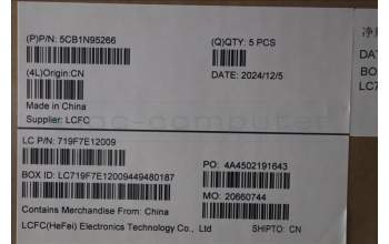 Lenovo 5CB1N95266 C-Cover with keyboard, French, Arctic Grey, Backlight, Fingerprint, US