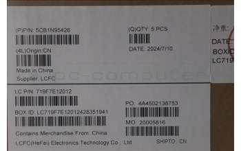 Lenovo 5CB1N95426 C-Cover with keyboard, German, Arctic Grey, Non-Backlight, UK