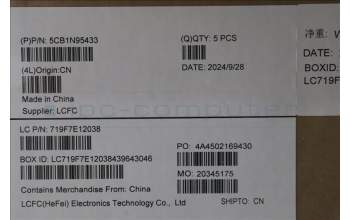 Lenovo 5CB1N95433 Tastatur inkl. Topcase ASM_BEL L 83E6AG NBL