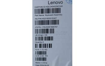 Lenovo 5CB1N95767 Tastatur inkl. TopcaseASM NORDIC H83DK FP SG