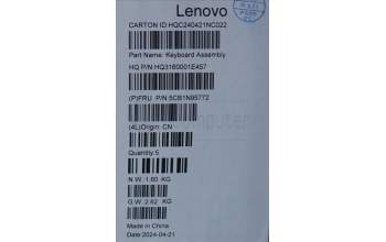 Lenovo 5CB1N95772 Tastatur inkl. TopcaseASM SWS H83DK FP SG