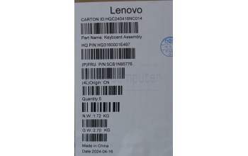 Lenovo 5CB1N95776 Tastatur inkl. TopcaseASM UK H83DK FP SG