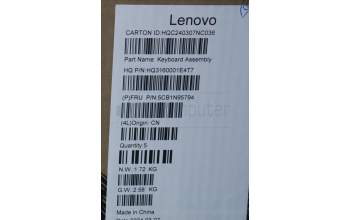 Lenovo 5CB1N95794 Tastatur inkl. TopcaseASM HBW H83DK NFP SG