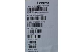 Lenovo 5CB1N95802 Tastatur inkl. TopcaseASM SPA H83DK NFP SG