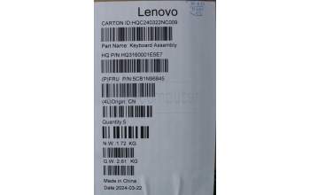 Lenovo 5CB1N96845 Tastatur inkl. Topcase französischA H83DK NFP SG