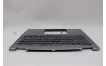 Lenovo 5CB1N96857 C-Cover with keyboard, German, Arctic Grey, FingerPrint, UK