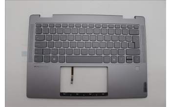 Lenovo 5CB1N96874 C-Cover with keyboard, Belgian, Arctic Grey, FingerPrint, UK