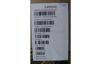 Lenovo 5CB1N96877 Tastatur inkl. TopcaseASM USA ENG H83DK FP ARG