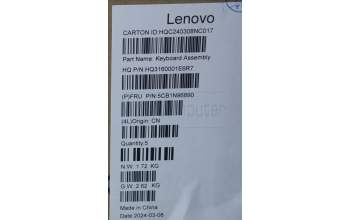 Lenovo 5CB1N96890 Tastatur inkl. TopcaseASM NORDIC H83DK NFP ARG