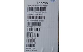 Lenovo 5CB1N96903 Tastatur inkl. TopcaseASM BUL H83DK NFP ARG