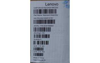 Lenovo 5CB1N96951 Tastatur inkl. TopcaseASM BEL H83DK NFP ARG