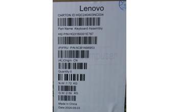Lenovo 5CB1N96953 Tastatur inkl. Topcase französischA H83DK NFP ARG