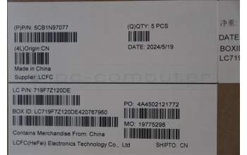 Lenovo 5CB1N97077 C-Cover with keyboard, Italian, Arctic Grey, Backlight, Fingerprint, UK