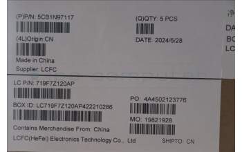 Lenovo 5CB1N97117 C-Cover with keyboard, Spanish, Arctic Grey, Backlight, Non-Fingerprint, UK