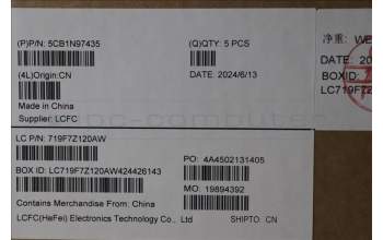 Lenovo 5CB1N97435 C-Cover with keyboard, German, Abyss Blue, Backlight, Fingerprint, UK