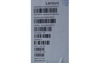 Lenovo 5CB1N97611 C-Cover with keyboard, Italian, Storm Grey, FingerPrint, UK