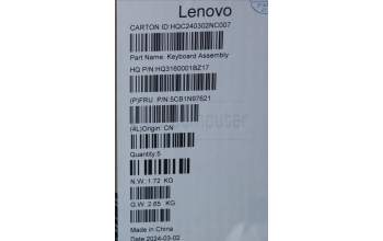 Lenovo 5CB1N97621 Tastatur inkl. TopcaseASM SLV H83DJ FP SG