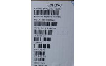 Lenovo 5CB1N97623 Tastatur inkl. TopcaseASM SWS H83DJ FP SG