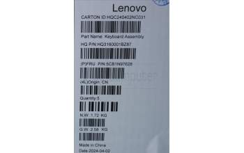 Lenovo 5CB1N97628 Tastatur inkl. TopcaseASM EURO ENG H83DJ FP SG