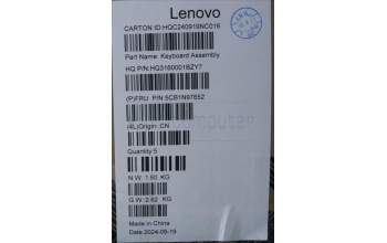 Lenovo 5CB1N97652 C-Cover with keyboard, Slovenian, Storm Grey, Non-FingerPrint, UK