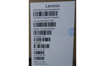 Lenovo 5CB1N97662 Tastatur inkl. TopcaseASM BUL H83DJ NFP SG