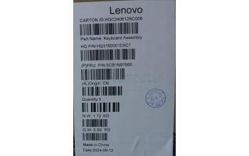 Lenovo 5CB1N97666 C-Cover with keyboard, French, Storm Grey, Non-Fingerprint, US
