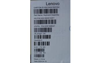Lenovo 5CB1N98047 Tastatur inkl. Topcase französischA/ARA H83DJ NFP TT