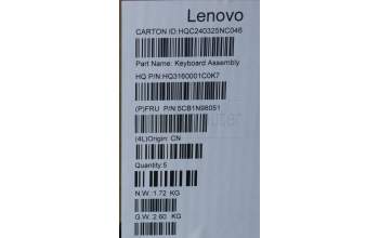 Lenovo 5CB1N98051 Tastatur inkl. TopcaseASM ITA H83DJ NFP TT