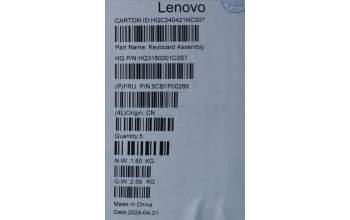 Lenovo 5CB1P00288 Tastatur inkl. TopcaseASM NORDIC H83DJ NFP TT