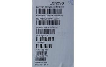 Lenovo 5CB1P00292 Tastatur inkl. TopcaseASM SPA H83DJ NFP TT