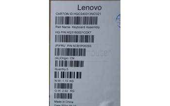 Lenovo 5CB1P00293 Tastatur inkl. TopcaseASM SWS H83DJ NFP TT