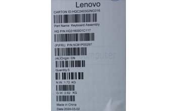 Lenovo 5CB1P00297 Tastatur inkl. TopcaseASM UK H83DJ NFP TT