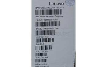 Lenovo 5CB1P00298 Tastatur inkl. TopcaseASM EURO ENG H83DJ NFP TT