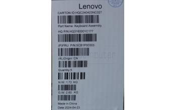 Lenovo 5CB1P00303 Tastatur inkl. TopcaseASM BEL H83DJ NFP TT