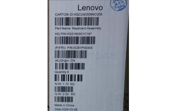 Lenovo 5CB1P00305 C-Cover with keyboard, French, Tidal Teal, Non-Fingerprint, US
