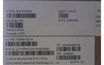 Lenovo 5CB1P00325 C-Cover with keyboard, Italian, Luna Grey, UK