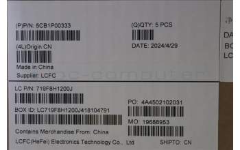 Lenovo 5CB1P00333 C-Cover with keyboard, Spanish, Luna Grey, UK