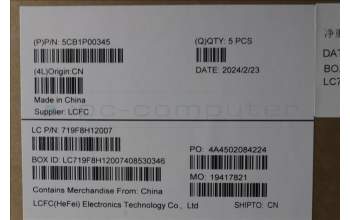 Lenovo 5CB1P00345 C-Cover with keyboard, Czech Slovakian, Cosmic Blue, UK