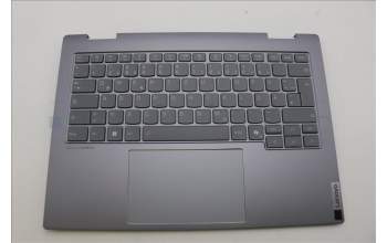 Lenovo 5CB1P00577 C-Cover with keyboard, German, Luna Grey, Backlight, UK