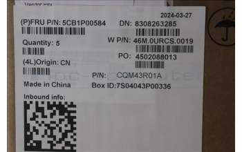 Lenovo 5CB1P00584 C-Cover with keyboard, Nordic, Luna Grey, Backlight, UK